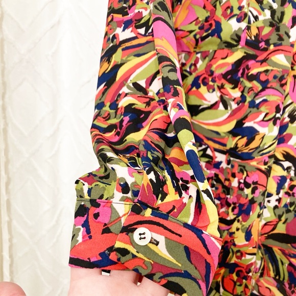 Bright Fall Button Up Tunic | Large - Picture 6 of 6